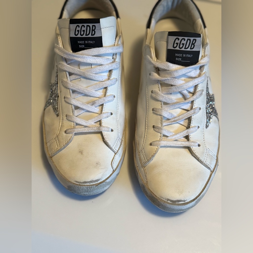 Golden Goose White and Silver Women's Sneakers
